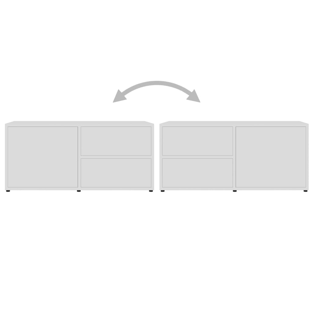 Έπιπλο Τηλεόρασης Λευκό 80 x 34 x 36 εκ. από Επεξ. Ξύλο