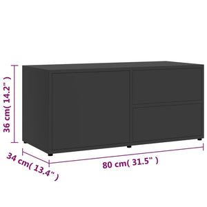Έπιπλο Τηλεόρασης Γκρι 80 x 34 x 36 εκ. από Επεξ. Ξύλο