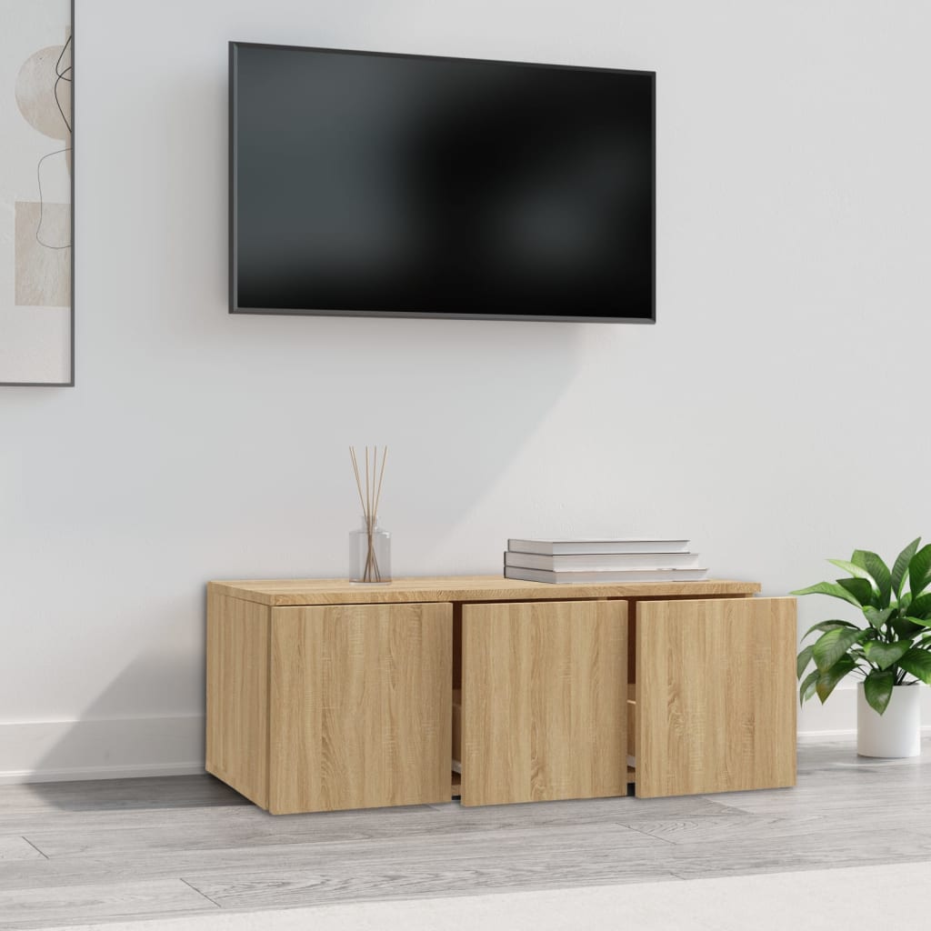Έπιπλο Τηλεόρασης Sonoma Δρυς 80 x 34 x 30 εκ. από Επεξ. Ξύλο - Pakobazaar