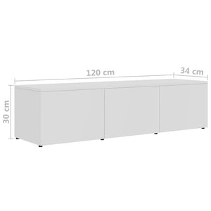 Έπιπλο Τηλεόρασης Λευκό 120 x 34 x 30 εκ. από Μοριοσανίδα