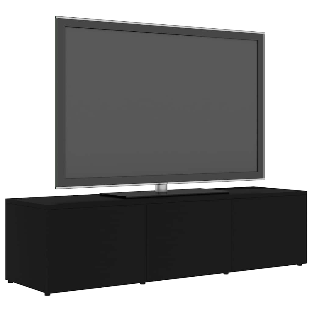 Έπιπλο Τηλεόρασης Μαύρο 120 x 34 x 30 εκ. από Επεξ. Ξύλο