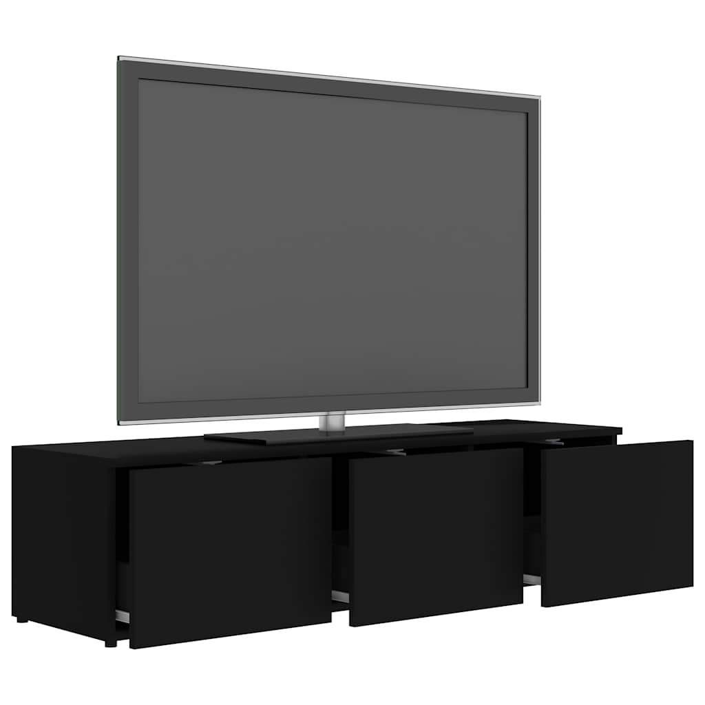 Έπιπλο Τηλεόρασης Μαύρο 120 x 34 x 30 εκ. από Επεξ. Ξύλο