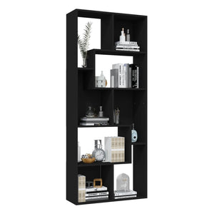 Βιβλιοθήκη Μαύρη 67 x 24 x 161 εκ. από Επεξ. Ξύλο - Pakobazaar