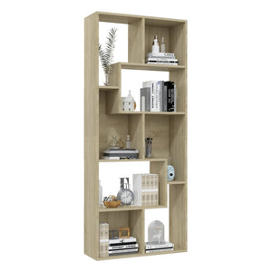 Βιβλιοθήκη Χρώμα Sonoma Δρυς 67x24x161 εκ. από Επεξ. Ξύλο - Pakobazaar