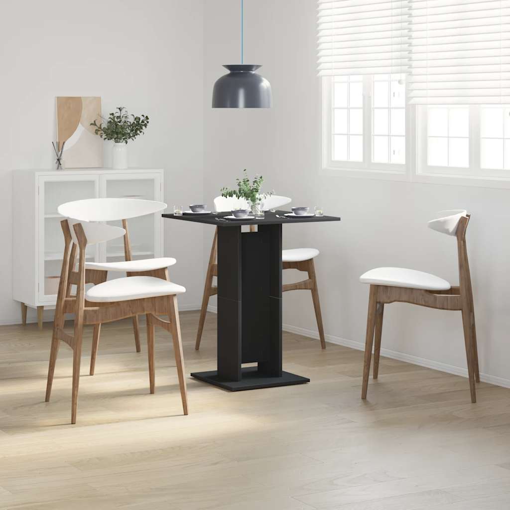 Τραπέζι Bistro Μαύρο 60 x 60 x 75 εκ. Επεξ. Ξύλο