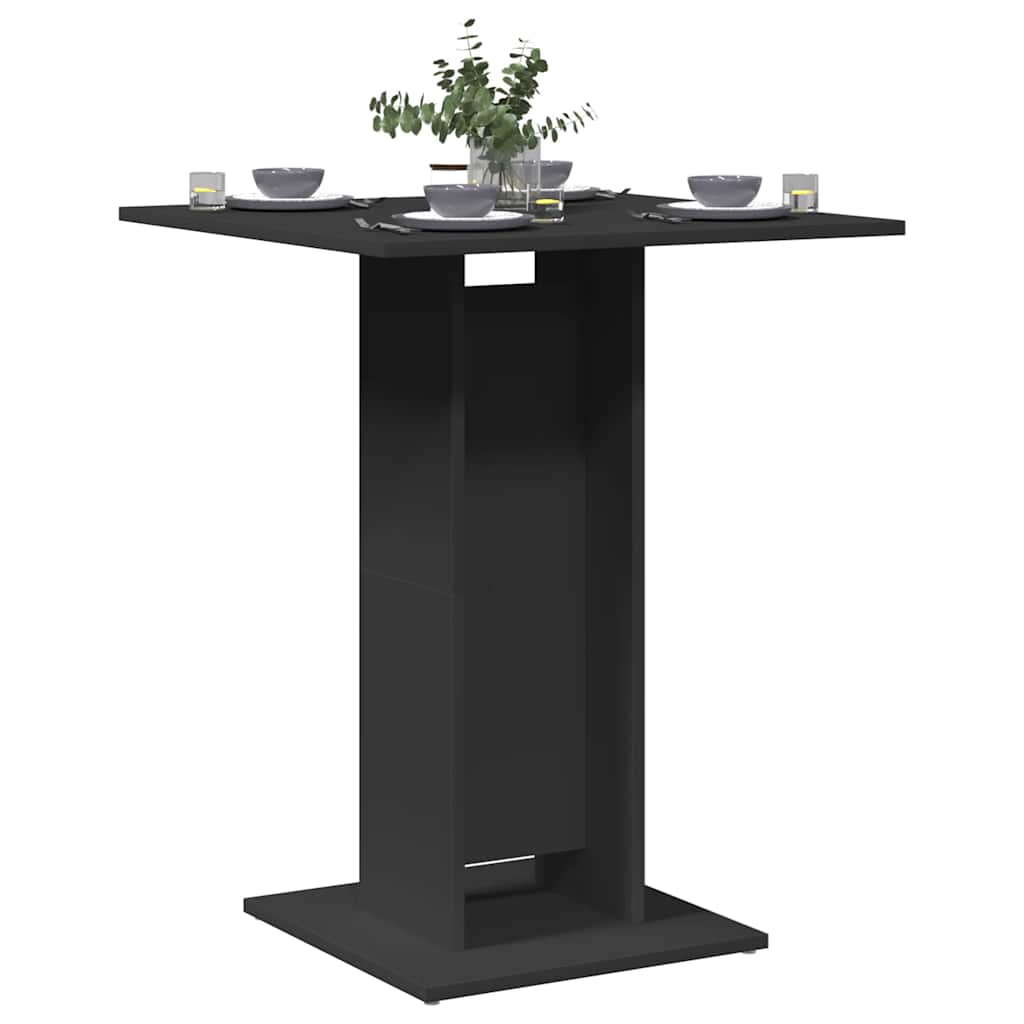 Τραπέζι Bistro Μαύρο 60 x 60 x 75 εκ. Επεξ. Ξύλο