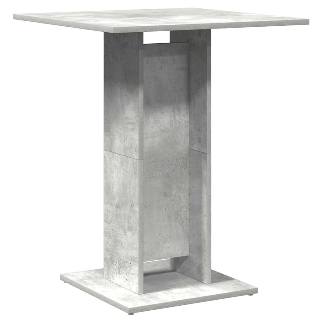 Τραπέζι Bistro Γκρι Σκυροδέματος 60 x 60 x 75 εκ. Επεξ. Ξύλο