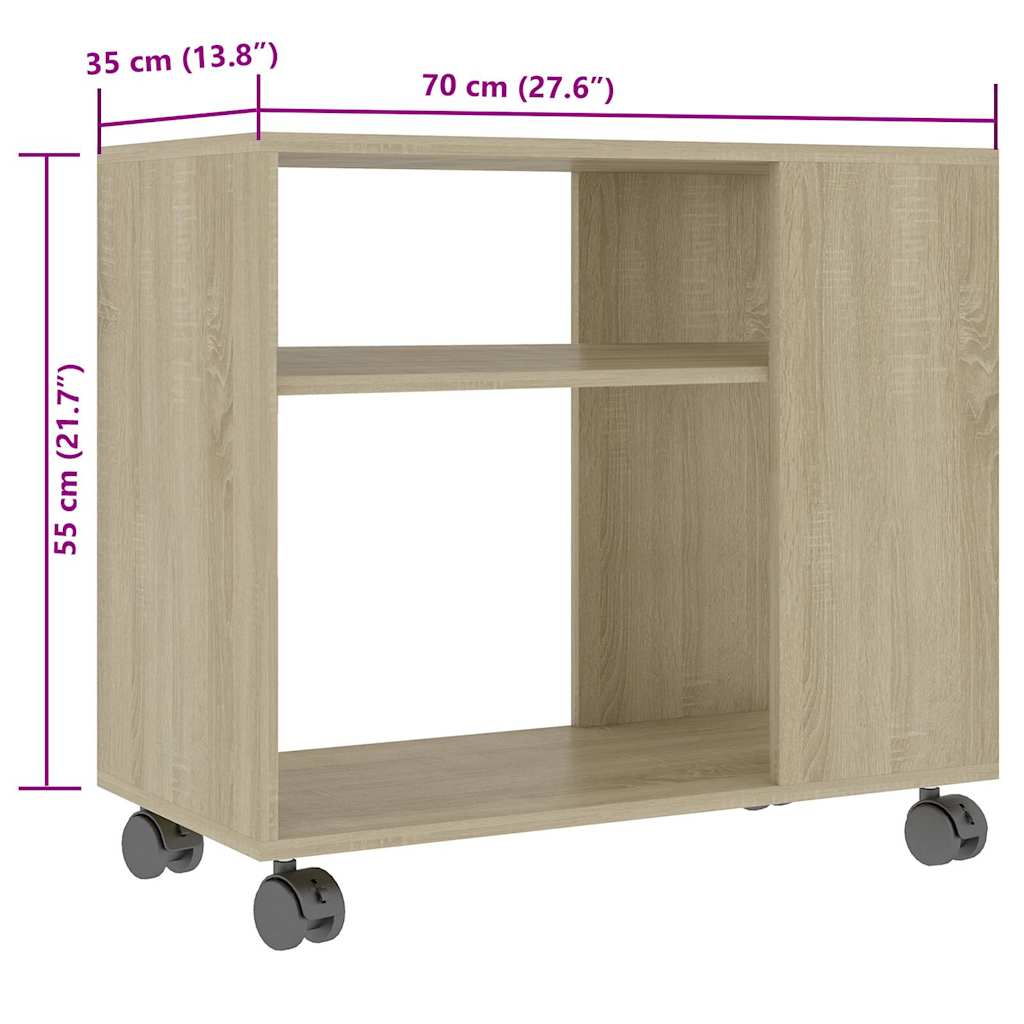 Τραπέζι Βοηθητικό Sonoma Δρυς 70x35x55 εκ. Επεξεργασμένο Ξύλο