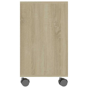 Τραπέζι Βοηθητικό Λευκό/Sonoma Δρυς 70x35x60,5 εκ. Επεξεργ. Ξύλο