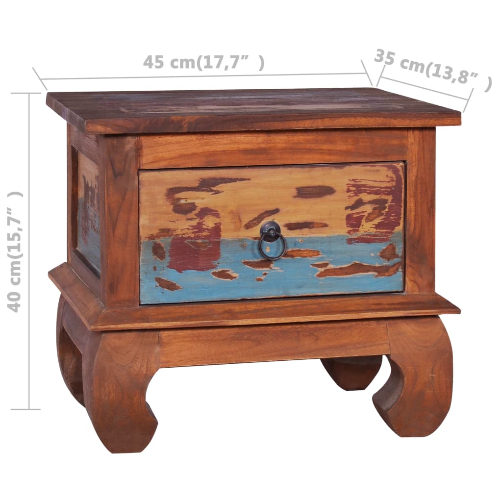 Κομοδίνο 45 x 35 x 40 εκ. από Ανακυκλωμένο Ξύλο Teak