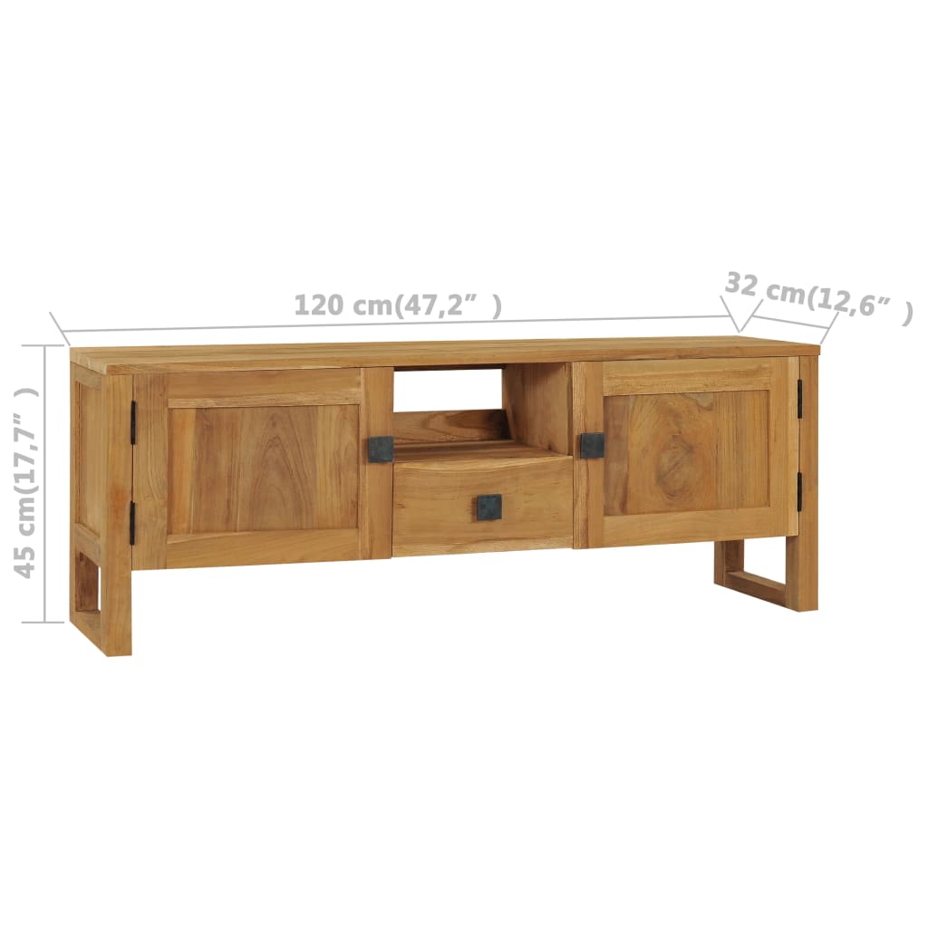 Έπιπλο Τηλεόρασης 120 x 32 x 45 εκ. από Μασίφ Ξύλο Teak