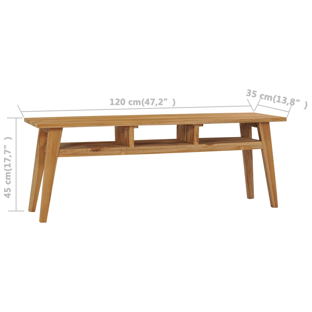 Έπιπλο Τηλεόρασης 120 x 35 x 45 εκ. από Μασίφ Ξύλο Teak - Pakobazaar