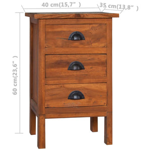 Κομοδίνο 40 x 35 x 60 εκ. από Μασίφ Ξύλο Teak - PAKOBAZAAR