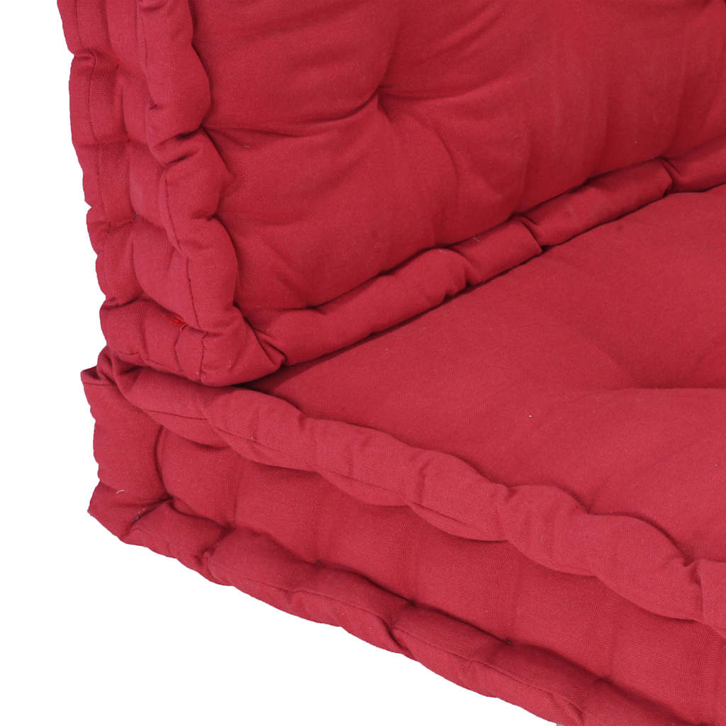 Μαξιλάρες Δαπέδου / Παλέτας 2 τεμ. Μπορντό Βαμβακερές