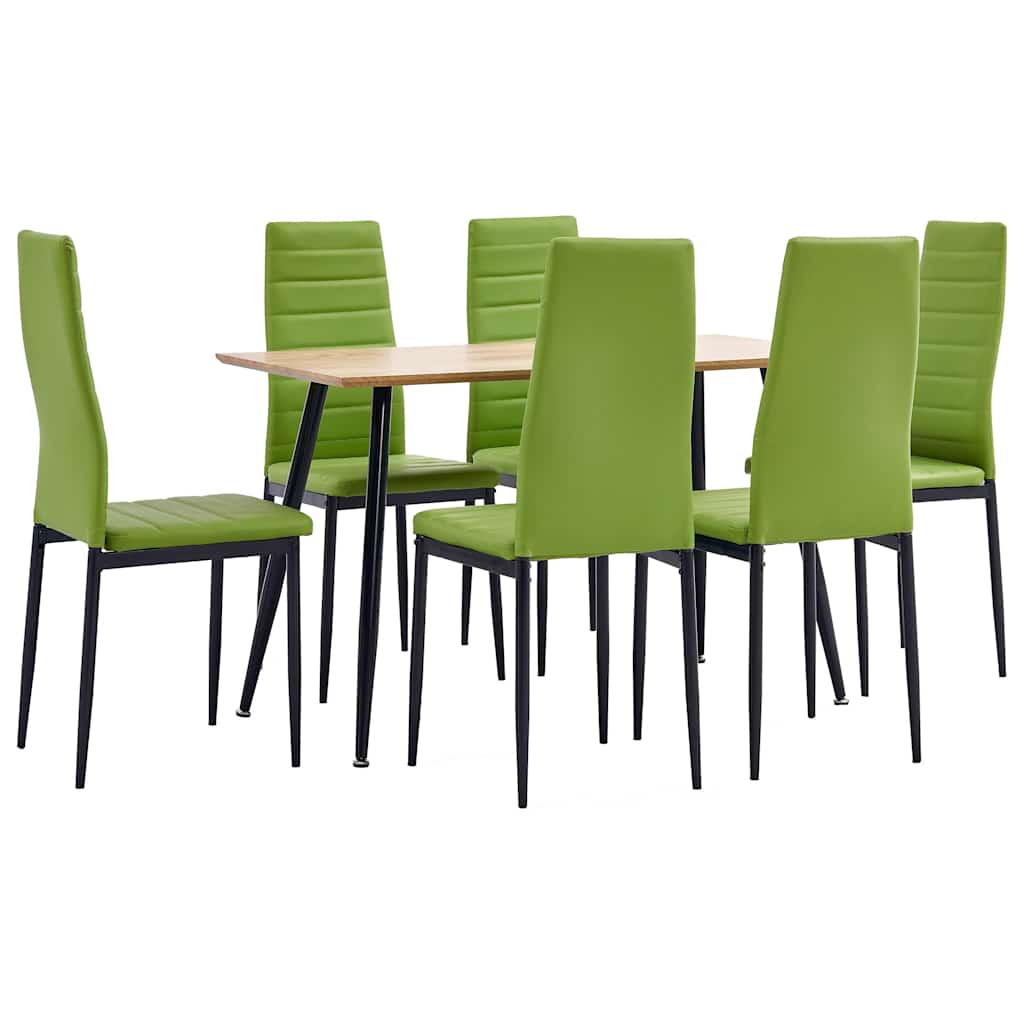 Σετ Τραπεζαρίας 7 Τεμαχίων Λαχανί από Συνθετικό Δέρμα