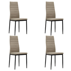 3053911  5 Piece Dining Set Faux Leather Cappuccino(248299+282586)