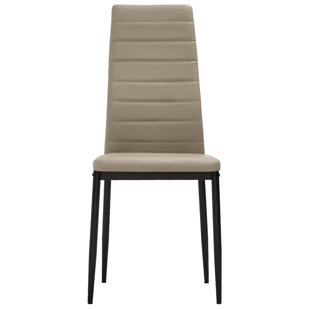 3053911  5 Piece Dining Set Faux Leather Cappuccino(248299+282586)