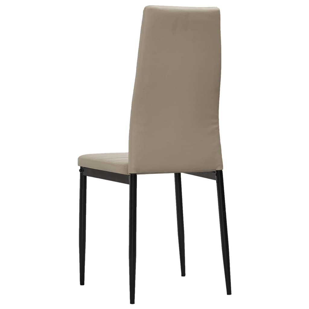 3053911  5 Piece Dining Set Faux Leather Cappuccino(248299+282586)