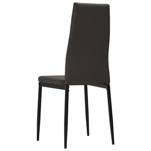 3053987  5 Piece Dining Set Faux Leather Grey(248305+282582)