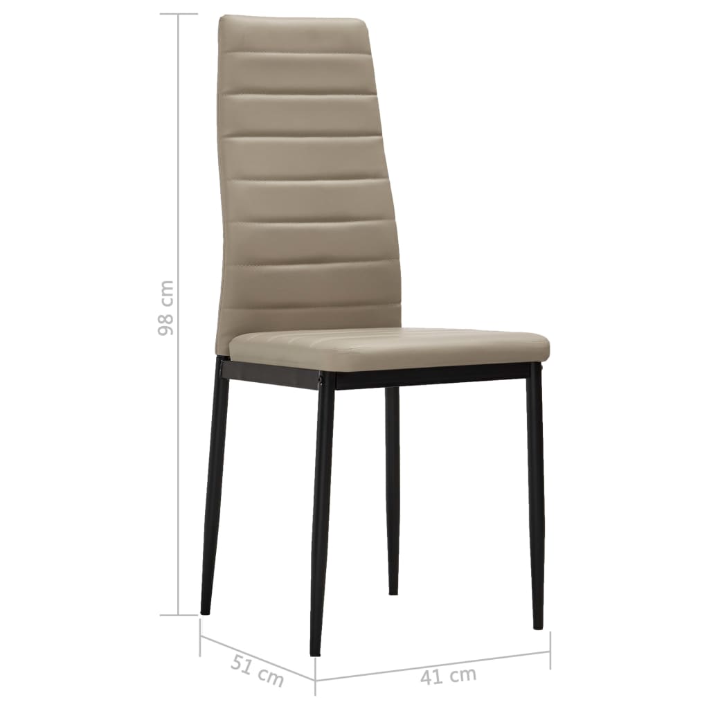 3054031  5 Piece Dining Set Faux Leather Cappuccino(248308+282586)