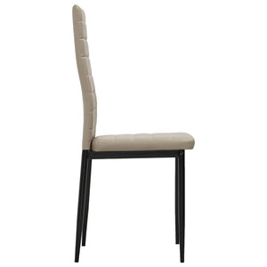 3054031  5 Piece Dining Set Faux Leather Cappuccino(248308+282586)