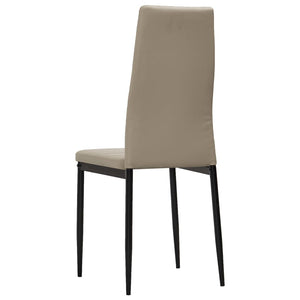 3054031  5 Piece Dining Set Faux Leather Cappuccino(248308+282586)