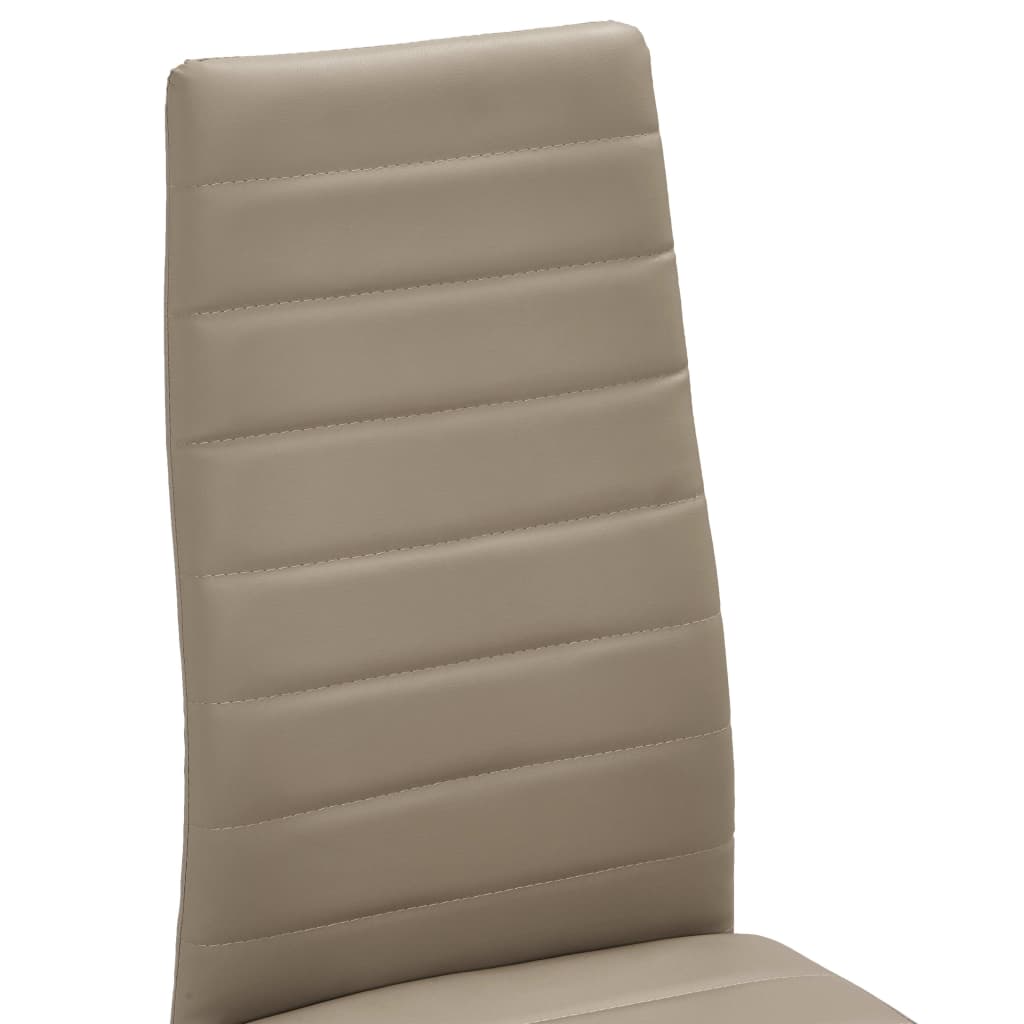 3054031  5 Piece Dining Set Faux Leather Cappuccino(248308+282586)