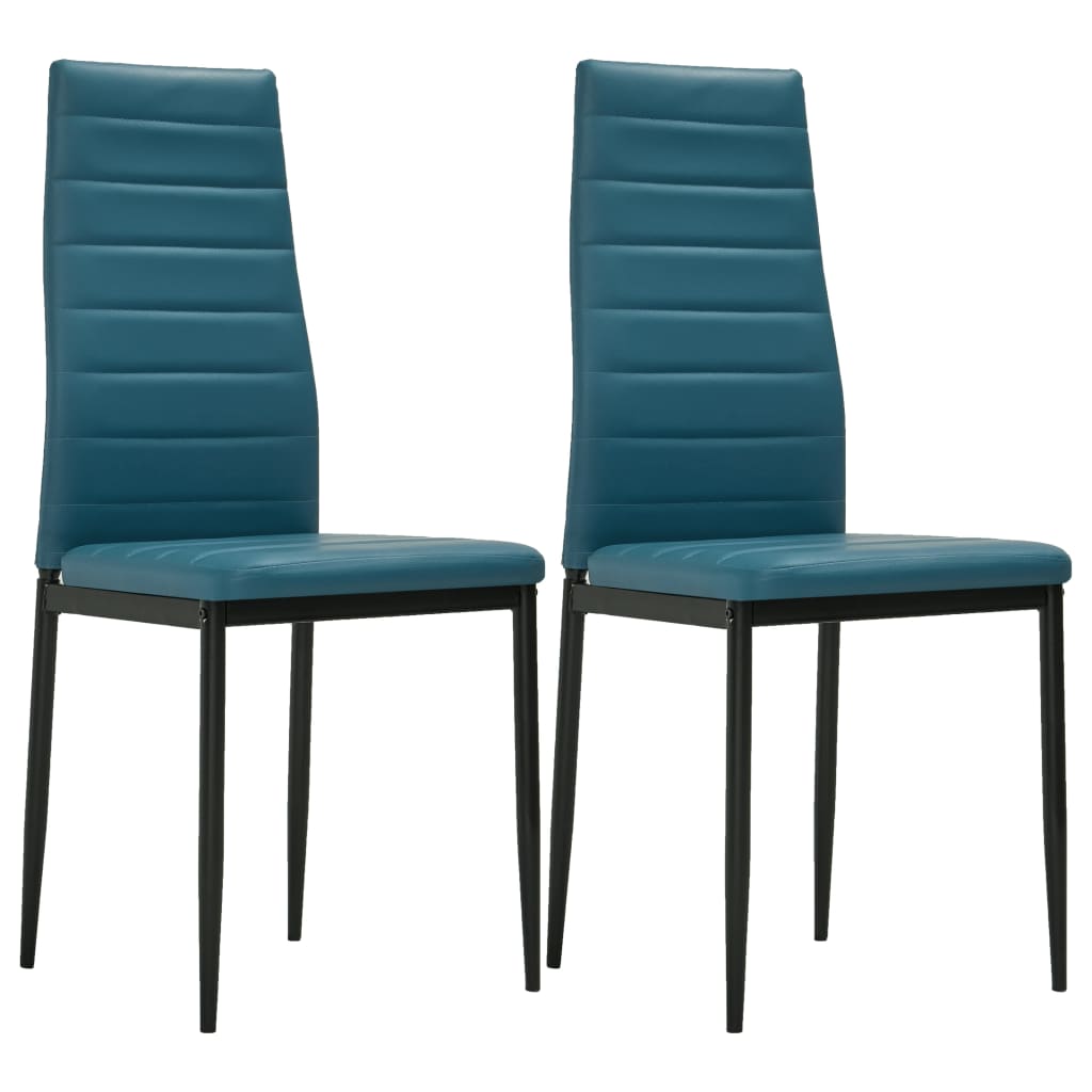 3054272  3 Piece Dining Set Faux Leather Sea Blue(248309+282587)