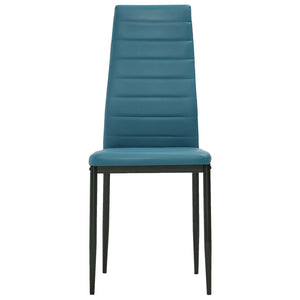 3054272  3 Piece Dining Set Faux Leather Sea Blue(248309+282587)