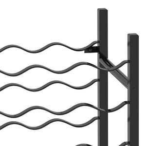 Κάβα / Ραφιέρα Κρασιών για 48 Μπουκάλια Μαύρη Μεταλλική - PAKOBAZAAR