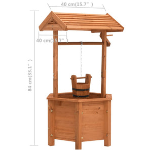 Γλάστρα Πηγάδι 40 x 40 x 84 εκ. από Ξύλο Ελάτης - Pakobazaar