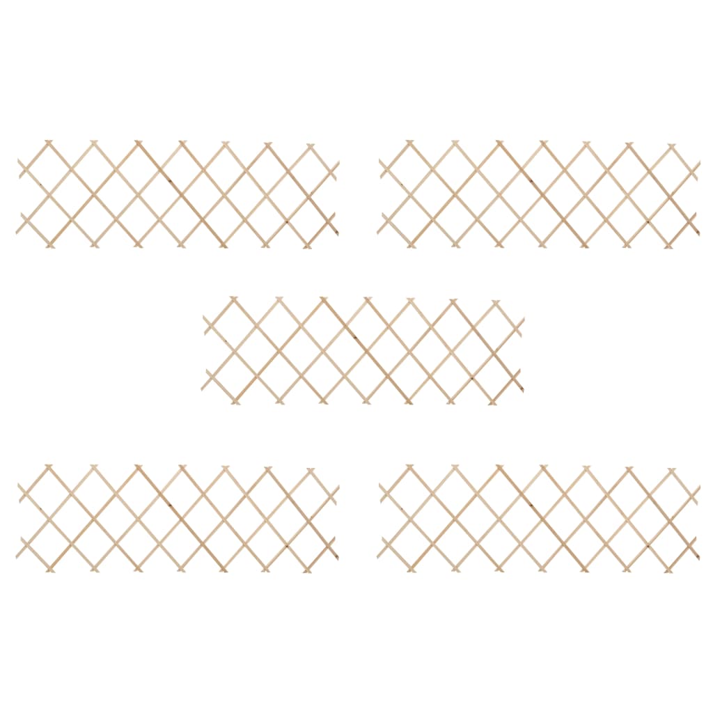 Καφασωτό Φράχτης 5 τεμ. 180 x 60 εκ. από Ξύλο Ελάτης