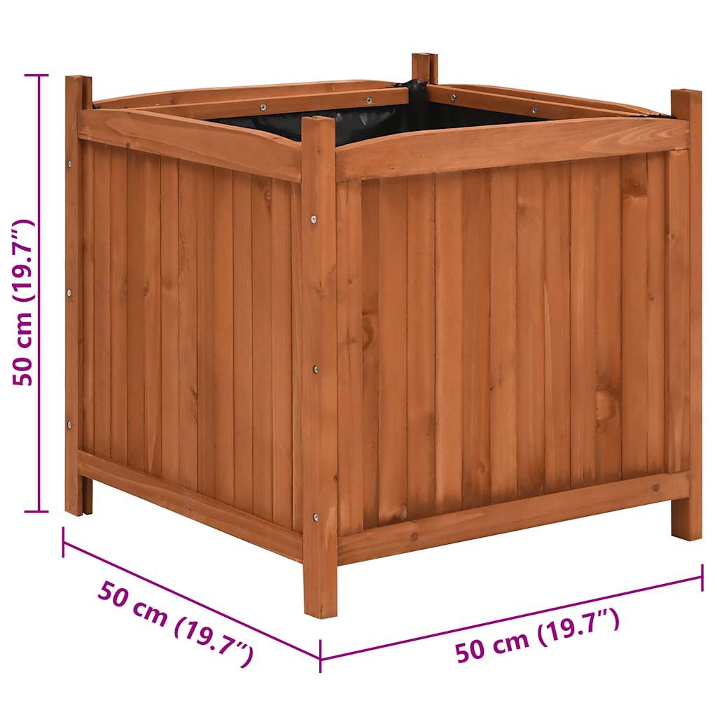 Ζαρντινιέρες Υπερυψωμένες 2 τεμ. 50 x 50 x 50 εκ. Ξύλο Ελάτης