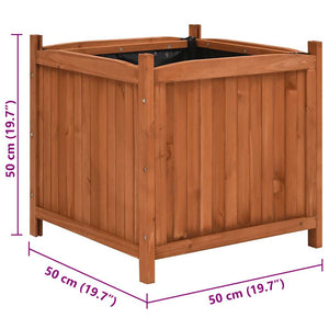Ζαρντινιέρες Υπερυψωμένες 2 τεμ. 50 x 50 x 50 εκ. Ξύλο Ελάτης