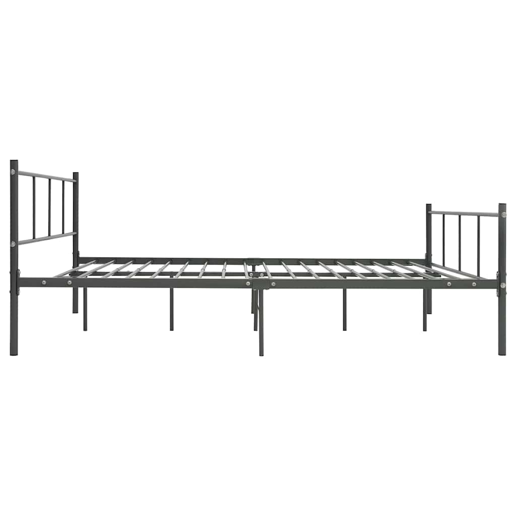 Πλαίσιο Κρεβατιού Γκρι 140 x 200 εκ. Μεταλλικό - Pakobazaar