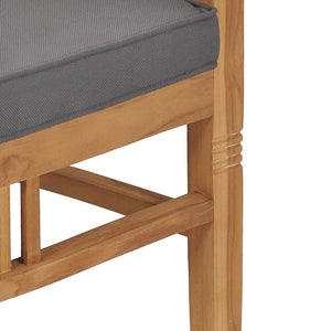 Σετ Τραπεζαρίας Κήπου 3 Τεμ. από Μασίφ Ξύλο Teak με Μαξιλάρια - PAKOBAZAAR