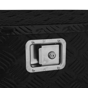 Κουτί Αποθήκευσης Τραπεζοειδές Μαύρο 70x24x42 εκ. Αλουμινίου