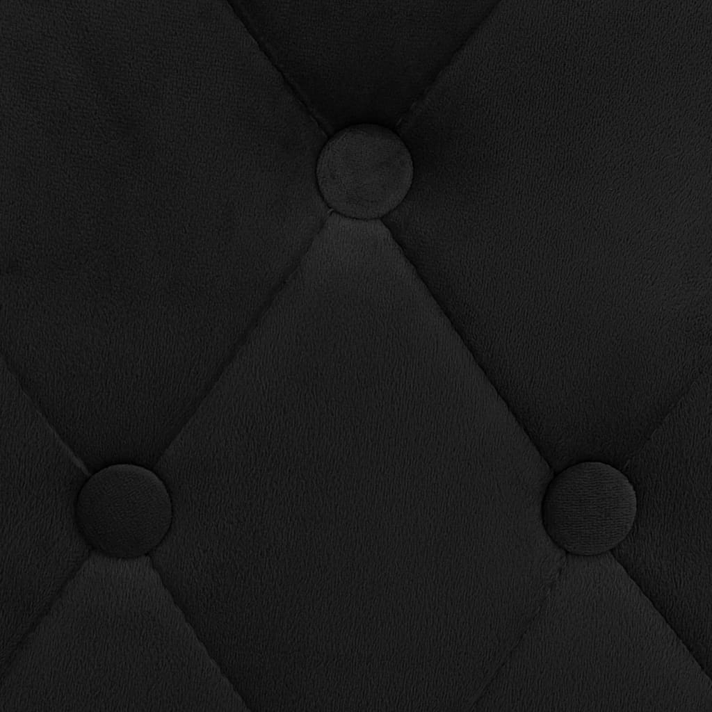 Σκαμπό Μπαρ 2 τεμ. Μαύρα Βελούδινα - PAKOBAZAAR