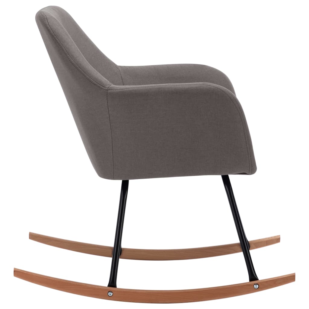Κουνιστή Πολυθρόνα Ανοιχτό Γκρι Υφασμάτινη