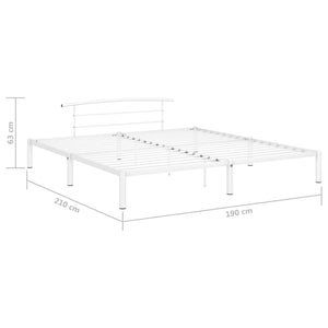 Πλαίσιο Κρεβατιού Λευκό 180 x 200 εκ. Μεταλλικό