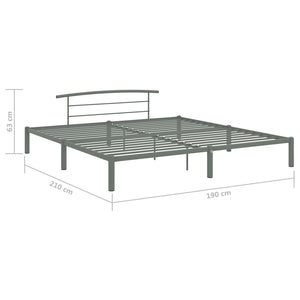 Πλαίσιο Κρεβατιού Γκρι 180 x 200 εκ. Μεταλλικό - PAKOBAZAAR