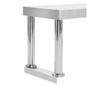 Τραπέζι Εργασίας Κουζίνας με Ράφι 120x60x120 εκ. Ανοξ. Ατσάλι - PAKOBAZAAR