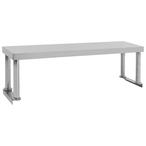 Τραπέζι Εργασίας Κουζίνας με Ράφι 120x60x120 εκ. Ανοξ. Ατσάλι - PAKOBAZAAR