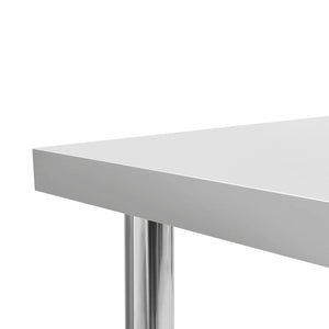 Πάγκος Εργασίας Κουζίνας με Ράφια 120x60x150 εκ. Ανοξ. Ατσάλι - PAKOBAZAAR