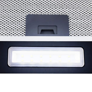 Απορροφητήρας Τοίχου RGB LED 60 εκ. Ανοξ. Ατσάλι & Ψημένο Γυαλί