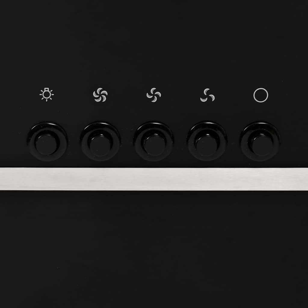 Απορροφητήρας Τοίχου RGB LED 60 εκ. Ανοξ. Ατσάλι & Ψημένο Γυαλί