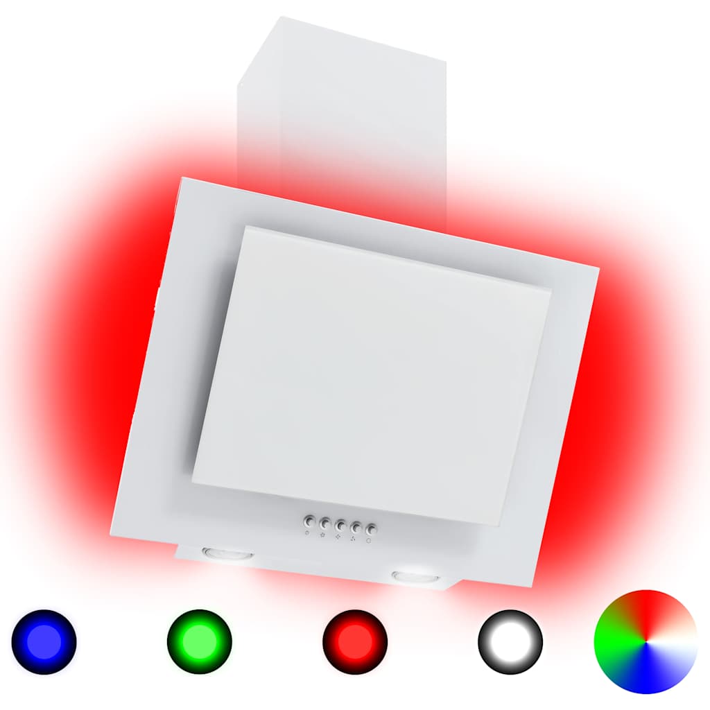 Απορροφητήρας Τοίχου RGB LED 60 εκ. Ανοξ. Ατσάλι & Ψημένο Γυαλί - Pakobazaar