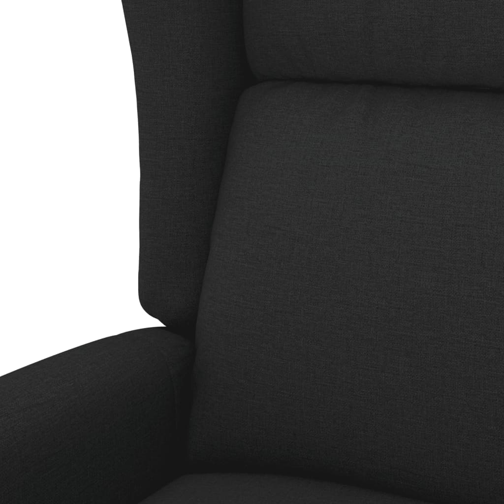 Πολυθρόνα Μασάζ με Ανύψωση Μαύρη Υφασμάτινη - Pakobazaar