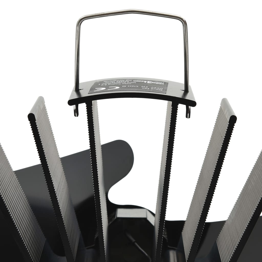 Αερόθερμο Σόμπας Μαύρο με 2 Πτερύγια - Pakobazaar