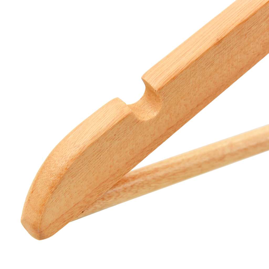 Κρεμάστρες Ρούχων Σετ 50 τεμ. Αντιολισθητικές από Σκληρό Ξύλο - Pakobazaar